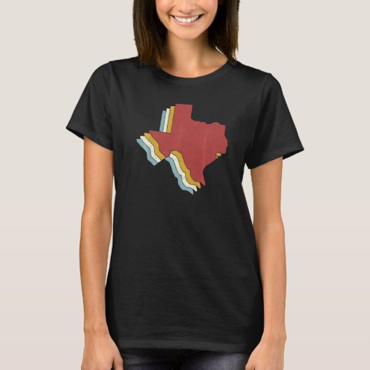 Retro USA State  Vintage Map Texas T-shirt (Voorkant)