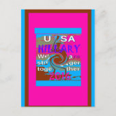 Retro USA sterker samen Abstracte kunst print Briefkaart (Voorkant)