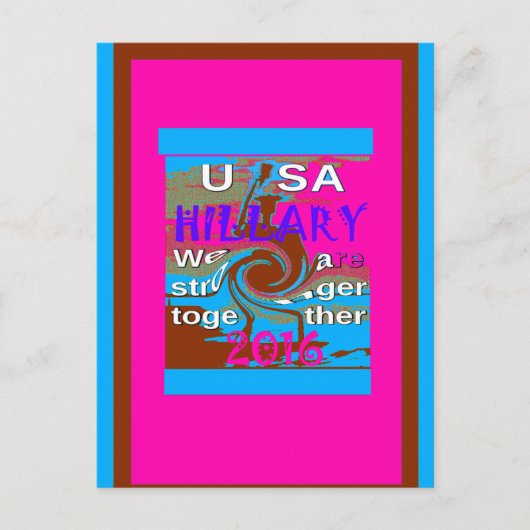 Retro USA sterker samen Abstracte kunst print Briefkaart (Voorkant)
