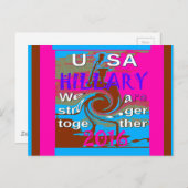 Retro USA sterker samen Abstracte kunst print Briefkaart (Voorkant / Achterkant)
