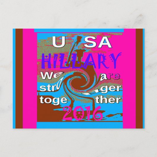 Retro USA sterker samen Abstracte kunst print Briefkaart (Voorkant)