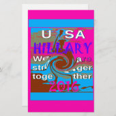 Retro USA sterker samen Abstracte kunst print Briefpapier (Voorkant / Achterkant)