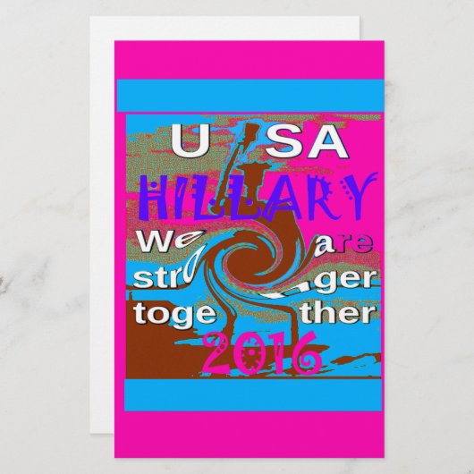 Retro USA sterker samen Abstracte kunst print Briefpapier (Voorkant / Achterkant)