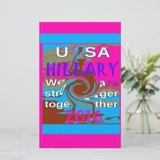 Retro USA sterker samen Abstracte kunst print Briefpapier (Staand voorkant)