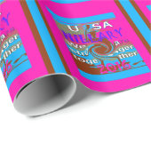 Retro USA sterker samen Abstracte kunst print Cadeaupapier (Rol Hoek)