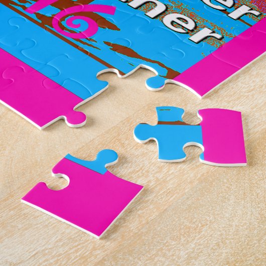 Retro USA sterker samen Abstracte kunst print Legpuzzel (Zijkant)