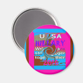 Retro USA sterker samen Abstracte kunst print Magneet (Voorkant / Achterkant)