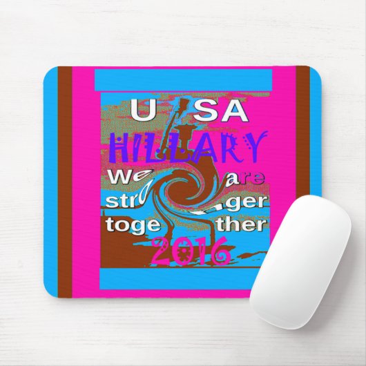 Retro USA sterker samen Abstracte kunst print Muismat (Met muis)