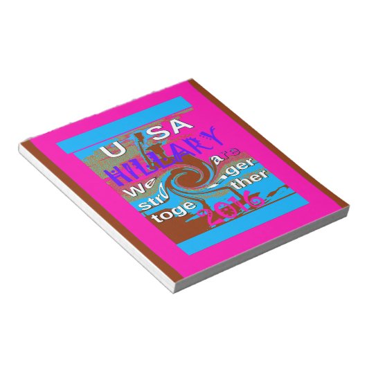 Retro USA sterker samen Abstracte kunst print Notitieblok (Schuin)