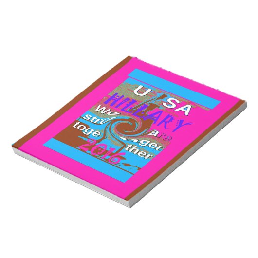 Retro USA sterker samen Abstracte kunst print Notitieblok (Linkerzijde)