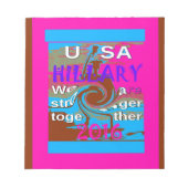 Retro USA sterker samen Abstracte kunst print Notitieblok (Voorkant)
