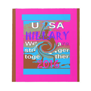Retro USA sterker samen Abstracte kunst print Notitieblok