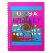 Retro USA sterker samen Abstracte kunst print Notitieboek (Voorkant)