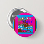 Retro USA sterker samen Abstracte kunst print Ronde Button 5,7 Cm (Voorkant /achterkant)