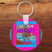 Retro USA sterker samen Abstracte kunst print Sleutelhanger (Voorkant)
