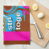 Retro USA sterker samen Abstracte kunst print Theedoek (Quarter Fold)