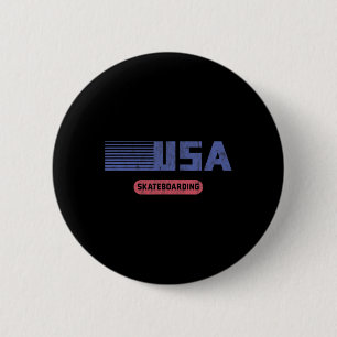 Retro Usa Team Amerikaans Skateboarden Vintage Ronde Button 5,7 Cm