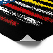 Retro USA vlag Oekraïne Patriottisch Oekraïens Poster (Hoek)