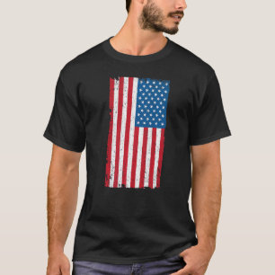 Retro Usa vlag VS onafhankelijkheid 4 juli graaf T-shirt