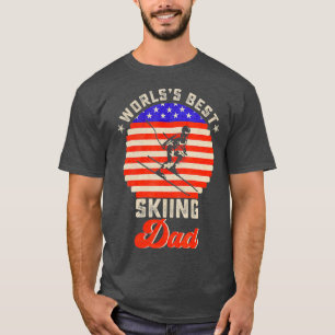 Retro USA Vlag werpt beste vader op T-shirt