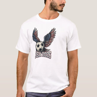 Retro USA Voetbal 2026 Adelaarvleugels T-shirt