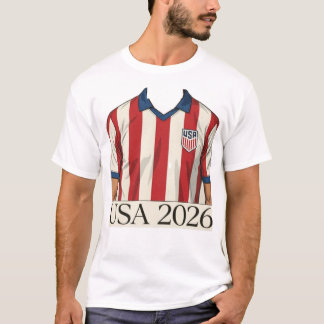 Retro USA Voetbalshirt Stijl Patriottisch Rood Wit T-shirt