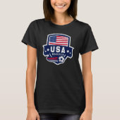 Retro USA Voetbalteam Amerikaanse Vlag Patriottisc T-shirt (Voorkant)