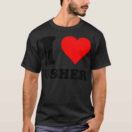 Retro Usher Voornaam Gepersonaliseerd in Mijn Ushe T-shirt (Voorkant)