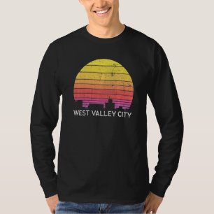Retro Utah West Valley City Silhouette Vintage Ste T-shirt
