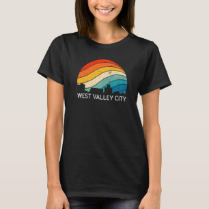 Retro Utah West Valley City Silhouette Vintage Ste T-shirt