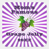 Retro uw beroemde graafJelly Jar Canning Label (Voorkant)