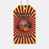 Retro uw beroemde salsa die het Label etiketteert Cadeaulabel (Voorkant)