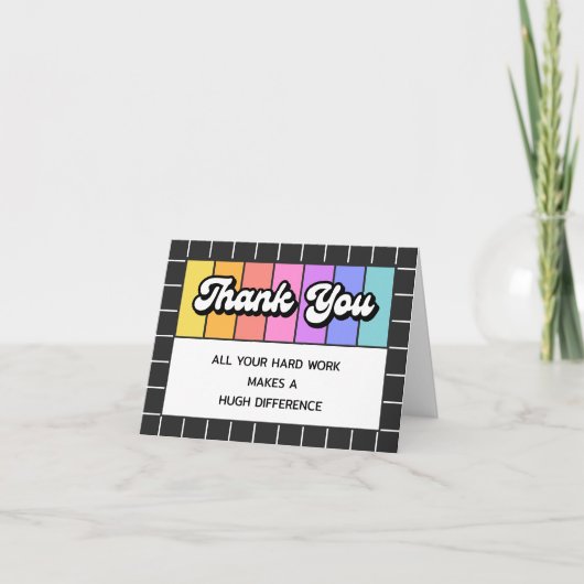 Retro uw harde werk maakt een groot verschil dank  (Voorkant)