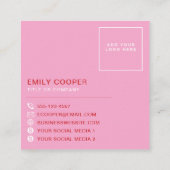 Retro uw nieuwe favoriet | Zakelijk brandmerken Ro Vierkante Visitekaartje (Achterkant)