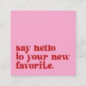 Retro uw nieuwe favoriet | Zakelijk brandmerken Ro Vierkante Visitekaartje (Voorkant)