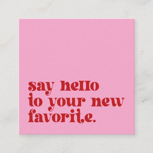 Retro uw nieuwe favoriet | Zakelijk brandmerken Ro Vierkante Visitekaartje (Voorkant)