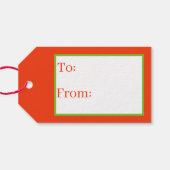 retro v intage kerstkerstfeestdag cadeaulabel (Achterkant Horizontaal)