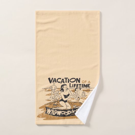 Retro Vacation of a Lifetime Wildwood NJ Guest Handdoek (Handdoek)