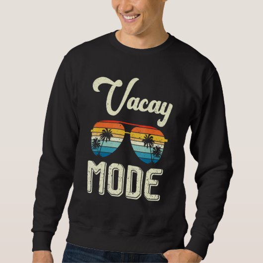 Retro Vacay Mode Strand Zonnebril Zomer Trui (Voorkant)