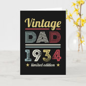 Retro vader 1934 90e verjaardagscadeau mannen retr kaart (Gele Bloem)