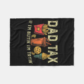 Retro Vader Belasting Als Ik Koop Ben Ik Aan Het P Fleece Deken (Voorkant (Horizontaal))