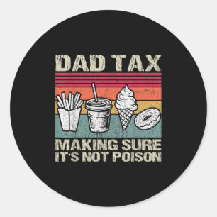 Retro Vader Belasting Zorg Dat Het Niet Giftig Is Ronde Sticker