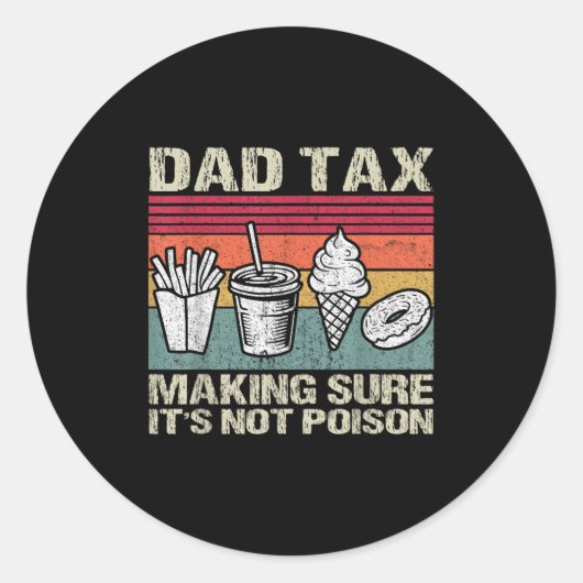 Retro Vader Belasting Zorg Dat Het Niet Giftig Is Ronde Sticker (Voorkant)