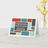 Retro vader in de wet gefeliciteerd Afstuderen Kaart (Gele Bloem)