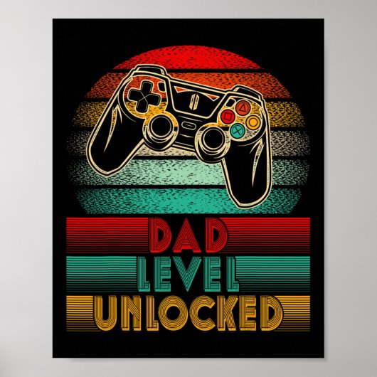 Retro Vader Level Ontgrendeld Nieuwe Vader Control Poster (Voorkant)