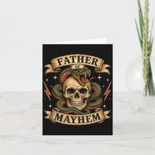 Retro Vader van Chaos Harde Schedel Biker Vader Kaart