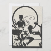 Retro Vaderdag BBQ Uitnodiging (Achterkant)