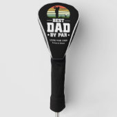 Retro Vaderdag Beste papa van Par Golfheadcover (Voorkant)