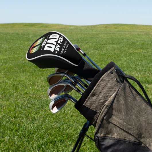 Retro Vaderdag Beste papa van Par Golfheadcover (Insitu)