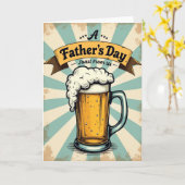 Retro Vaderdag Bierkaart Kaart (Gele Bloem)